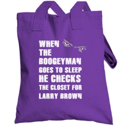 Larry Brown Kansas Sports Boogeyman Funny Fear Totebag