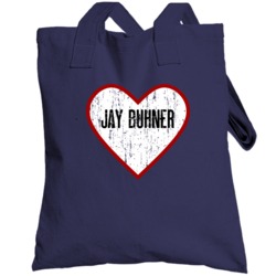 Jay Buhner Seattle Baseball Player Heart Distressed Style Fan Totebag