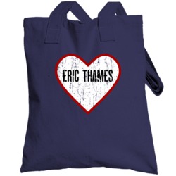 Eric Thames Seattle Baseball Player Heart Distressed Style Fan Totebag