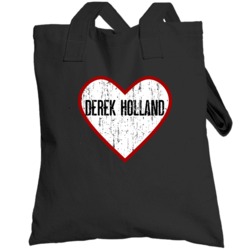 Derek Holland Texas Baseball Player Heart Distressed Style Fan Totebag