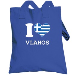 Vlahos I Love Greek Greece Last Name Totebag