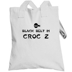 Black Belt In Croc 2 Funny Video Game Totebag