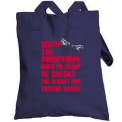 Trevor Bauer Cleveland Baseball Sports Boogeyman Totebag