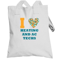 I Heart Heating And Ac Techs Popular Occupation Totebag