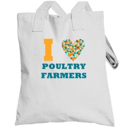 I Heart Poultry Farmers Popular Occupation Totebag