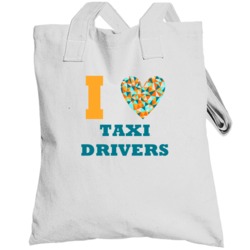 I Heart Taxi Drivers Popular Occupation Totebag