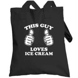 This Guy Loves Ice Cream Hip Hop Fan Totebag