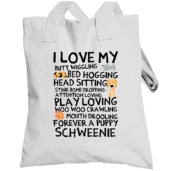Schweenie I Love My Dog Breed Funny Custom Family Pet Lover Unisex Tot