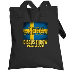Sweden Discus Throw Rio 2016 Olympic Team Flag Totebag