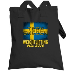Sweden Weightlifting Rio 2016 Olympic Team Flag Totebag