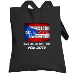 Puerto Rico Road Cycling Time Trial Rio 2016 Olympic Team Flag Totebag