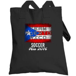 Puerto Rico Soccer Rio 2016 Olympic Team Flag Totebag