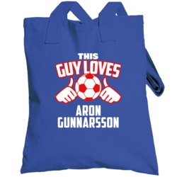 This Guy Loves Aron Gunnarsson Iceland Soccer Futbol Euro 2016 Totebag