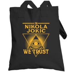 Nikola Jokic We Trust Player Denver Basketball Totebag