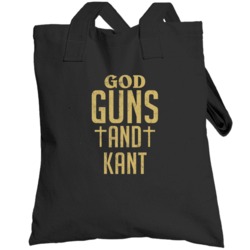 God Guns And Kant First Name Worn Look Totebag