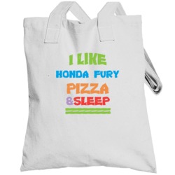 Honda Fury I Like Pizza And Sleep Motorcycle Bike Cool Totebag