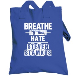 Breathe If You Hate Steven Stamkos Tampa Bay Hockey Totebag