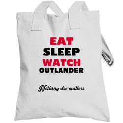 Eat Sleep Watch Outlander Sci Fi Fantasy Cult Movie Totebag