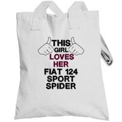 This Girl Loves Her Fiat 124 Sport Spider Cool Car Buff Totebag