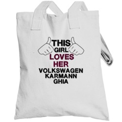 This Girl Loves Her Volkswagen Karmann Ghia Cool Car Buff Totebag