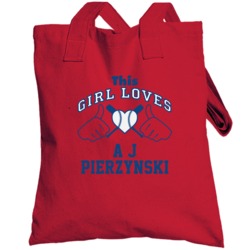 This Girl Loves A J Pierzynski Atlanta Baseball Player Classic Totebag