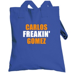 Carlos Gomez New York Brooklyn Baseball Sports Freakin Totebag