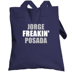 Jorge Posada New York Brooklyn Baseball Sports Freakin Totebag