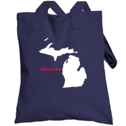 Cadillac Michigan Custom City Patriotic Usa Totebag