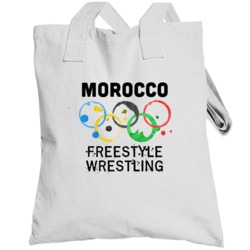 Morocco Freestyle Wrestling Rio 2016 Summer Olympics Totebag