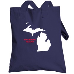 Mackinac Island Michigan Custom City Patriotic Usa Totebag