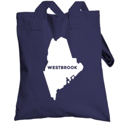 Westbrook Maine Custom City Patriotic Usa Totebag