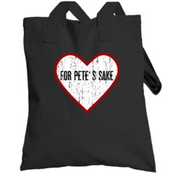 For Pete's Sake Distressed Heart Hip Hop Totebag