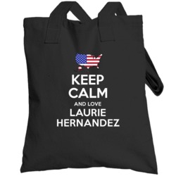 Keep Calm And Love Laurie Hernandez Usa Gymnastics Olympics Totebag
