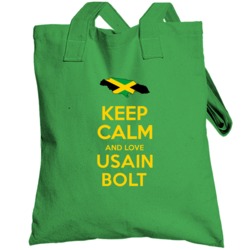 Keep Calm And Love Usain Bolt Jamaica Track 100 M Olympics Totebag