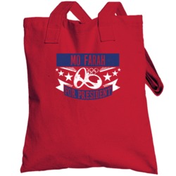 Mo Farah For President Great Britain Track 10000 M Totebag