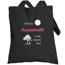 I Love My Aussiedoodle To The Moon And Back  Lover Totebag