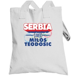 Serbia Loves Milos Teodosic Serbia Basketball Rio Olympics Totebag