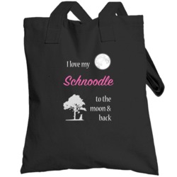 I Love My Schnoodle To The Moon And Back  Lover Totebag