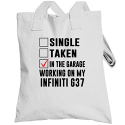Single Taken In The Garage Working On My Infiniti G37 Car Buff Totebag