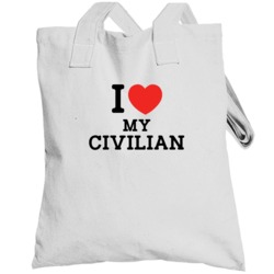 I Love My Civilian Car Enthusiast Totebag