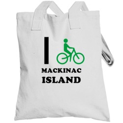 Mackinac Island Michigan I Bike Bicycle Totebag