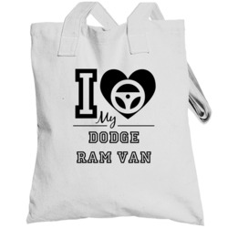 I Love My Dodge Ram Van Car Enthusiast Totebag