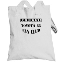 Official Toyota 86 Fan Club Cool Car Enthusiast Totebag
