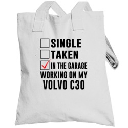 Single Taken In The Garage Working On My Volvo C30 Car Buff Totebag