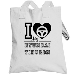 I Love My Hyundai Tiburon Car Enthusiast Totebag
