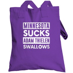 Minnesota Sucks Adam Thielen Swallows Funny Football Hater Fan Totebag
