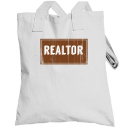 Realtor Vintage Look Distressed Wood Texture Totebag
