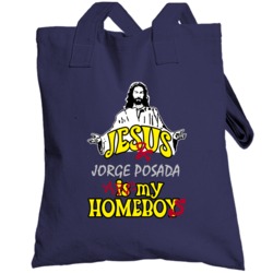 Jorge Posada New York Brooklyn Baseball Sports Jesus Homeboys Totebag