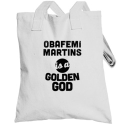 Obafemi Martins Is A Golden God Newcastle Player Totebag