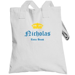 Nicholas Corona Extra Drunk Funny Custom Name Drinking Party Totebag